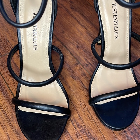 JustFab Black Dress Sandals Size 6 - Picture 7 of 8